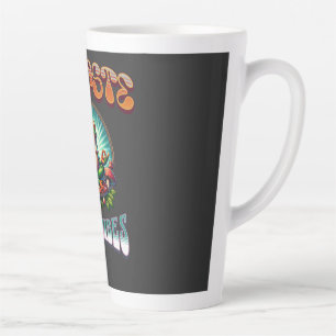Caneca De Café Latte Namaste Yoga Sapo Arte Psicodélica Retro