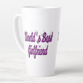 Caneca De Café Latte Namorada roteiro roxo