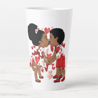 Caneca De Café Latte Namorados dia depois do Casal segurando as mãos De