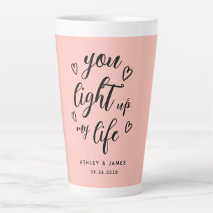 Caneca De Café Latte Namorados Que Você Acenda Minha Vida Rosa