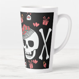 Caneca De Café Latte Namorados XOXO de Valloween cutâneo