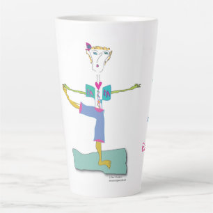 Caneca De Café Latte 'Nancy Loo' Yoga Latte Mug