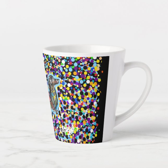 Caneca De Café Latte Não Compre Adotar Dachshund Latte Mug (Direita)