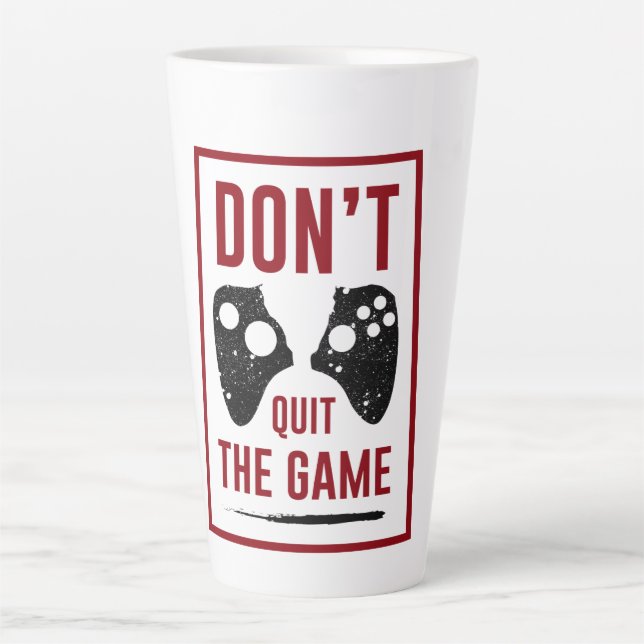 Caneca De Café Latte Não deixe o jogo (Frente)
