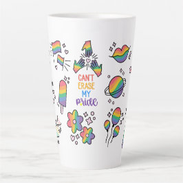 Caneca De Café Latte Não é possível apagar o meu orgulho LGBTQ
