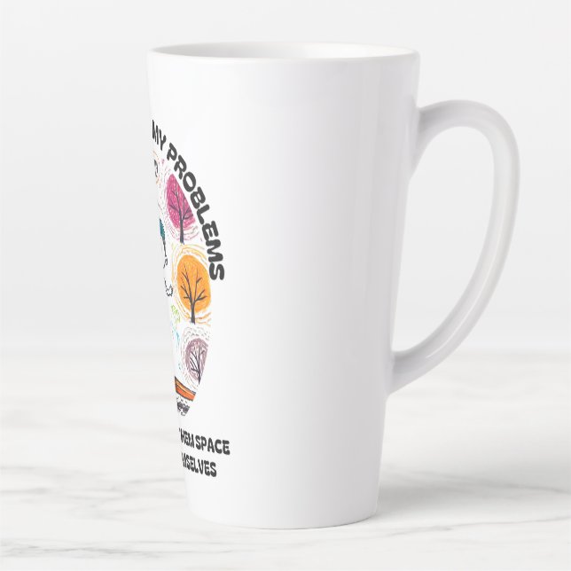 CANECA DE CAFÉ LATTE NÃO ESTOU EVITANDO MEUS PROBLEMAS... (Direita)