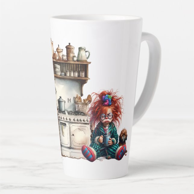 Caneca De Café Latte Não estou sentindo isso hoje (Ângulo direito)