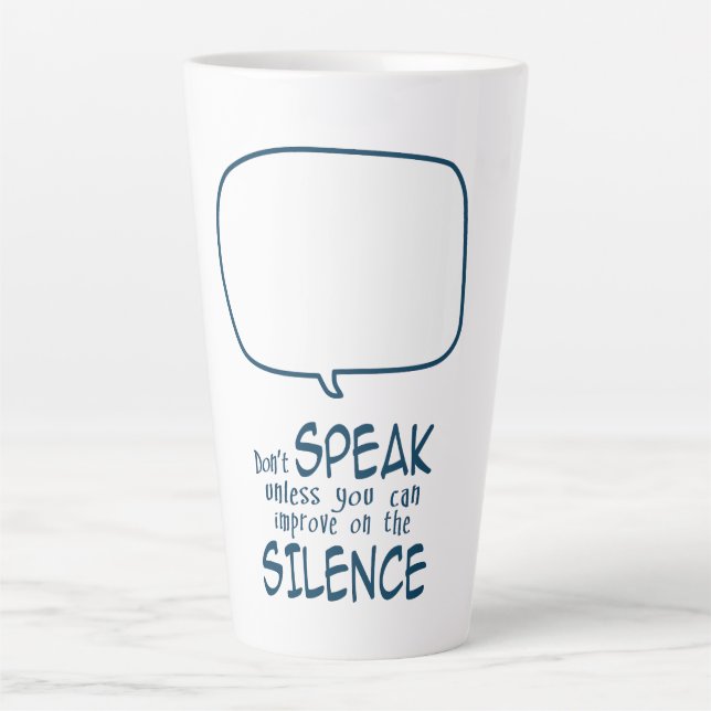 Caneca De Café Latte Não Fale (Frente)