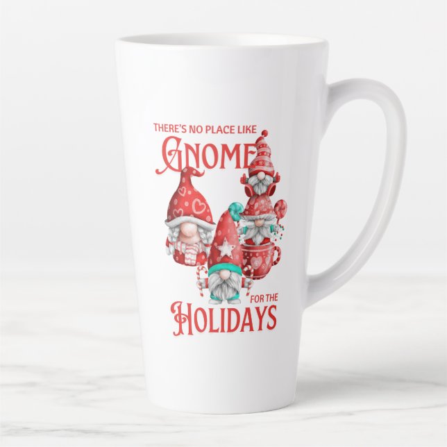Caneca De Café Latte Não Há Lugar Como Gnome (Direita)