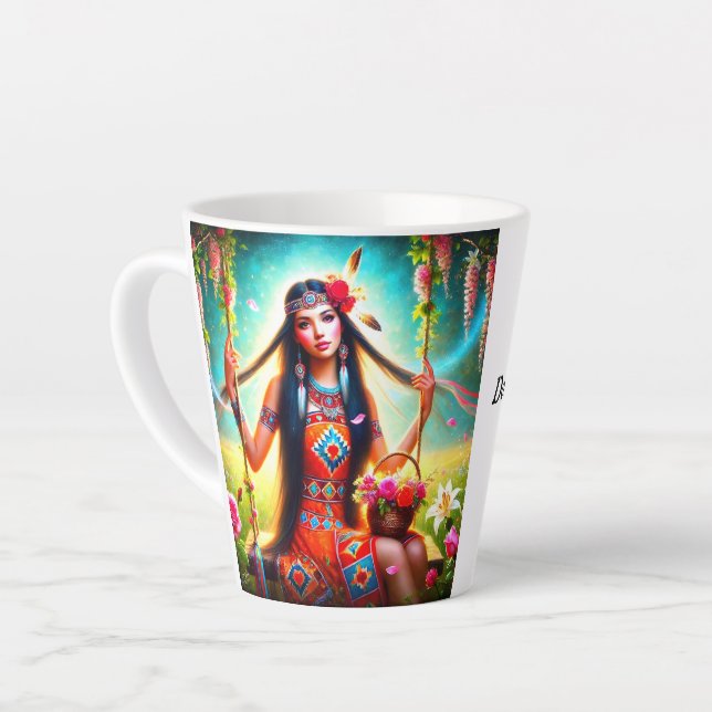 Caneca De Café Latte Não julgue um livro pelo seu cobrir - (Ângulo esquerdo)