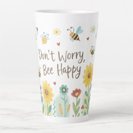 Caneca De Café Latte Não se preocupe, Abelha Feliz Abelha Fofa