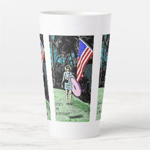 Caneca De Café Latte Não seja um turista, café, caneca.