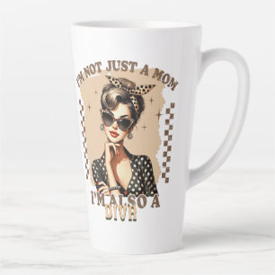 Caneca De Café Latte Não sou apenas uma mãe, sou uma diva Dia das Mães