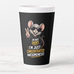 Caneca De Café Latte Não Sou Baixo, Sou um Rato de Tamanho Divertido
