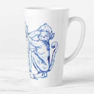Caneca De Café Latte Não veja Designs de macaco-Mau