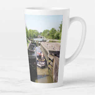 CANECA DE CAFÉ LATTE NARROWBOATS CANAIS