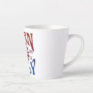 CANECA DE CAFÉ LATTE NASCIDO NO DIA 4 DE JULHO