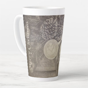 Caneca De Café Latte Natais vintages Motif com cookies e café