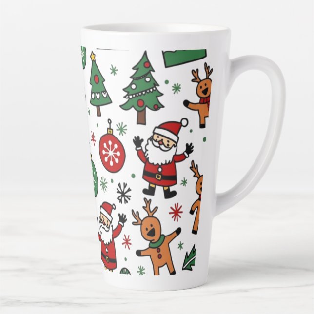 Caneca De Café Latte Natal (Direita)
