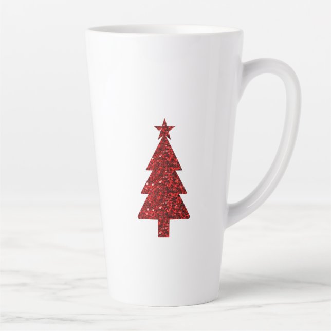 Caneca De Café Latte Natal Alegre e Brilhante (Direita)