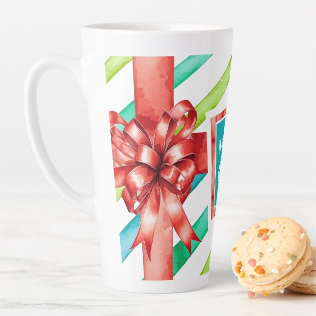 Caneca De Café Latte Natal da Aquarela (In Situ)