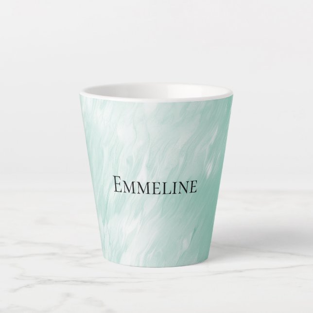 Caneca De Café Latte Natal da Casa Branca Chic (Frente)