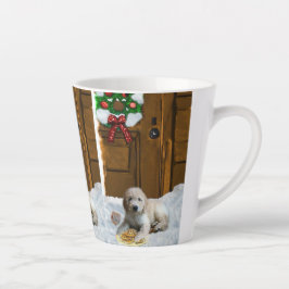 Caneca De Café Latte Natal de Goldendoodle