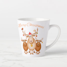 Caneca De Café Latte Natal Festivo - Reindeer-Mug