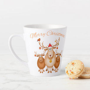 Caneca De Café Latte Natal Festivo - Reindeer-Mug
