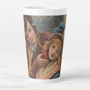 Caneca De Café Latte Natal, Inglaterra - Anúncio da Era Vitoriana Antig