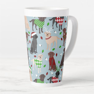 Caneca De Café Latte Natal Labrador Retriever Latte Mug