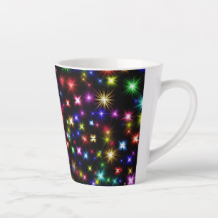 Caneca De Café Latte Natal, Luzes Dias do ano novo Coloridas-27317