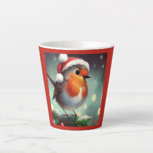 Caneca De Café Latte Natal Robin 2