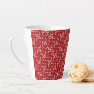 Caneca De Café Latte Natal Vermelho, decoração de Natal, Natal