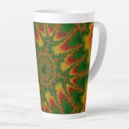 Caneca De Café Latte Natal vermelho, Dourado e verde