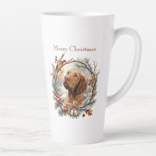 Caneca De Café Latte Natal Vizsla