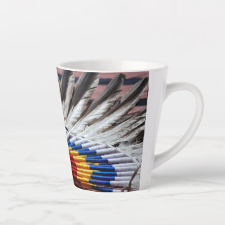 Caneca De Café Latte Native American Indian decorated Latte Mug