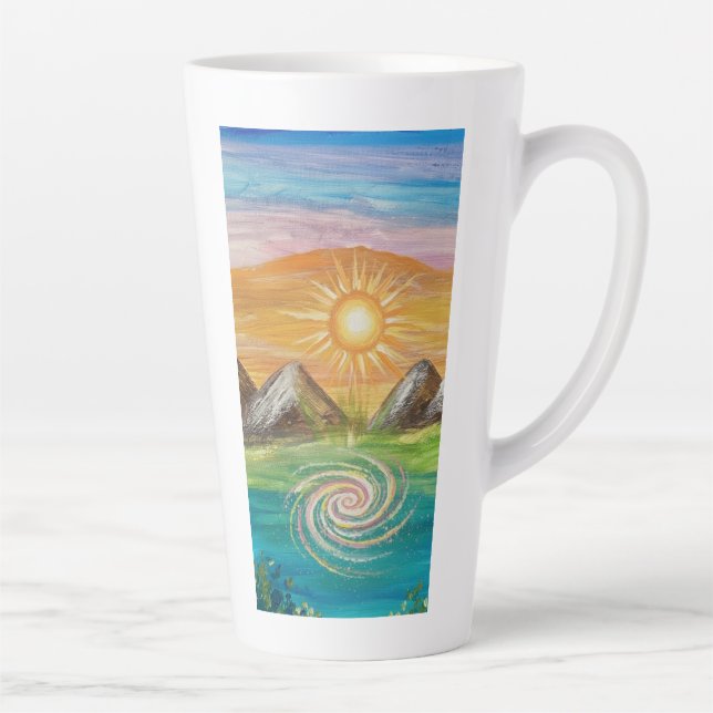 Caneca De Café Latte Nature energy vortex  (Direita)