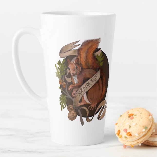 Caneca De Café Latte Nature Nut Squirrel Mug (In Situ)