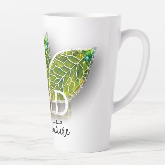Caneca De Café Latte Natureza Dourada: Emerald - Latte Mug (Direita)