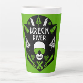 Caneca De Café Latte naufrágios de mergulho no mar