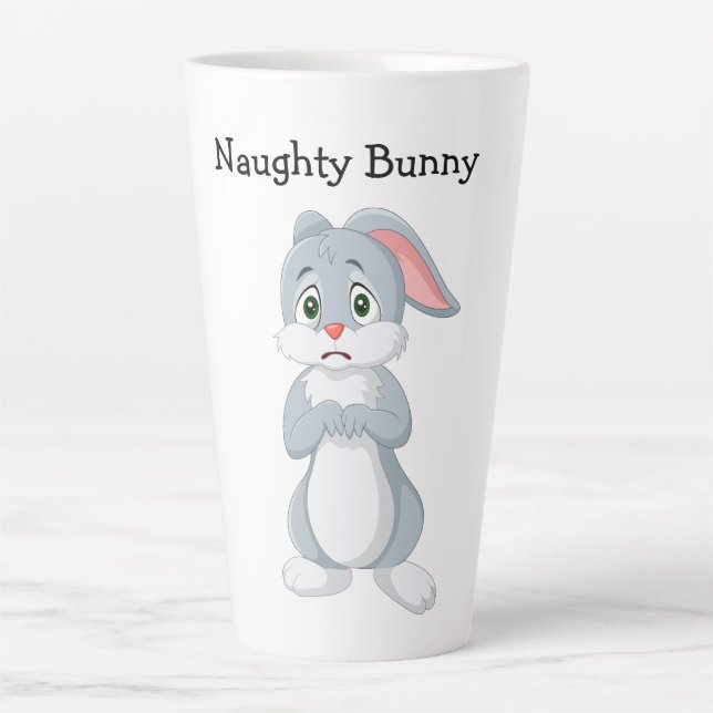 Caneca De Café Latte Naughn Bunny Latte Mug (Frente)