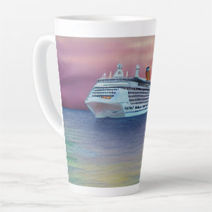 Caneca De Café Latte Navios de cruzeiro oferecem uma maneira luxuosa e 