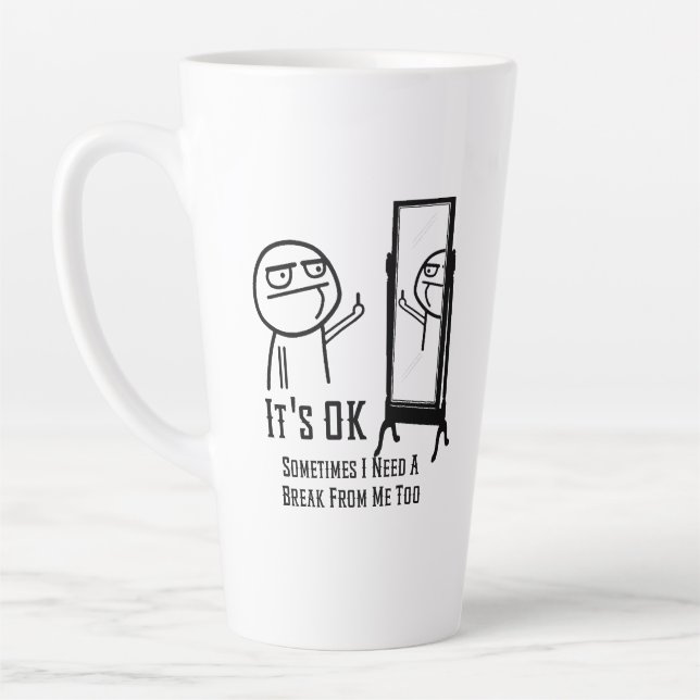 Caneca De Café Latte Need a Break (Esquerda)