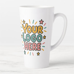 Caneca De Café Latte Negócios, Empresa, Seu Logotipo Aqui