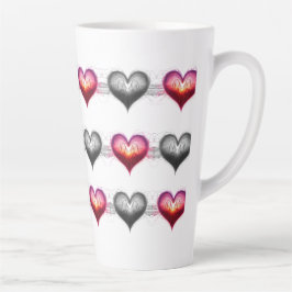 Caneca De Café Latte Neon Anatomical Heart iPhone / iPad case