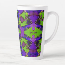 Caneca De Café Latte Neon Bloomstorm