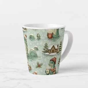Caneca De Café Latte Nessie do Natal Monstro do Lago Ness Aconchegante 