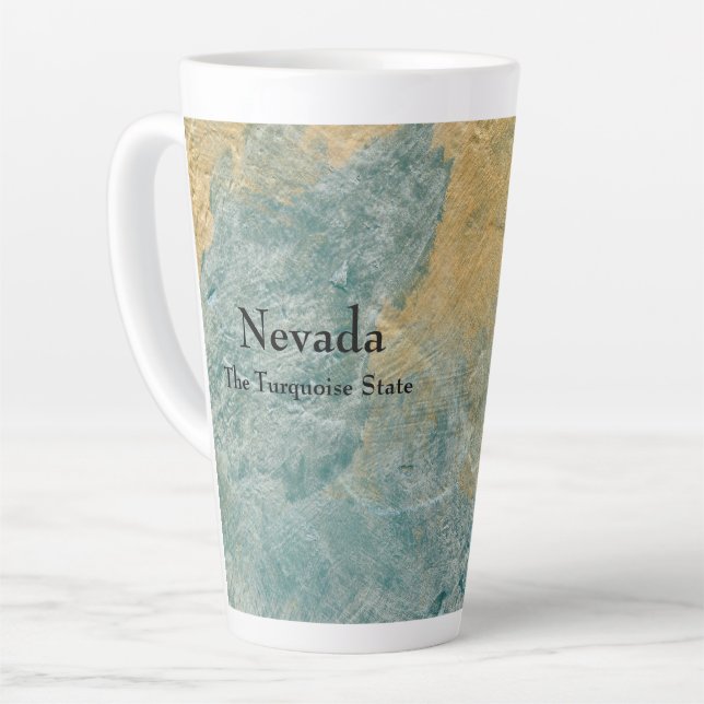 Caneca De Café Latte Nevada O Estado Turquesa (Ângulo esquerdo)