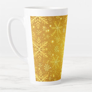 Caneca De Café Latte Neve Dourada